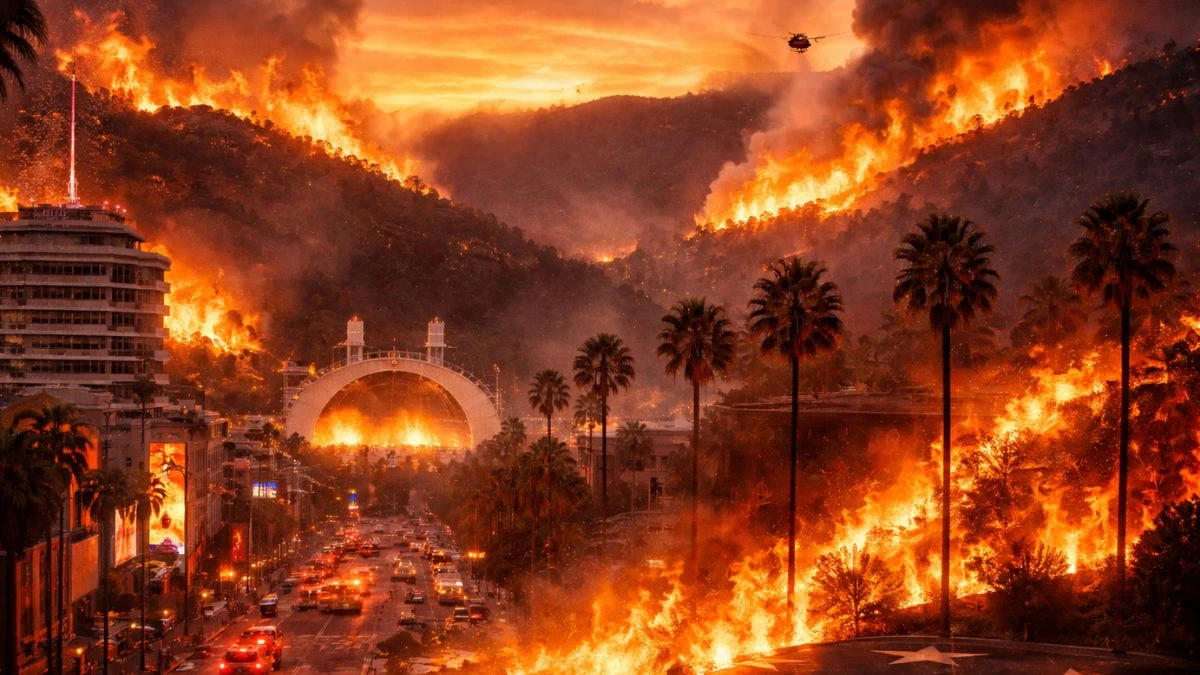 sunset fire