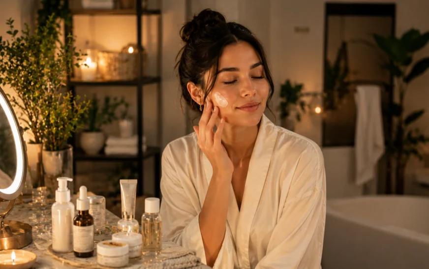 Simple Celebrity Skincare Routine at Home