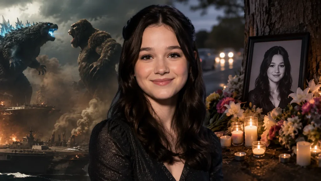 Godzilla vs. Kong actress Kaylee Hottle at a red carpet premiere event