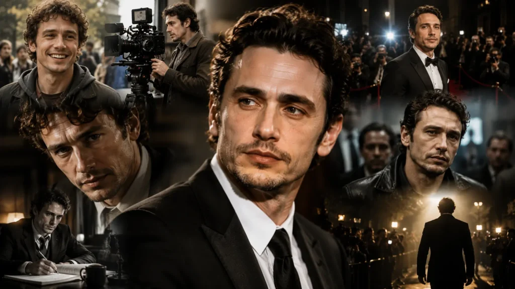 Actor James Franco portrait spanning his film and television career